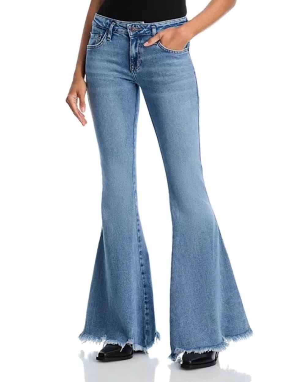 NWT Free People We The Free Emre Low Rise Flare Jeans Poppy Blue 26